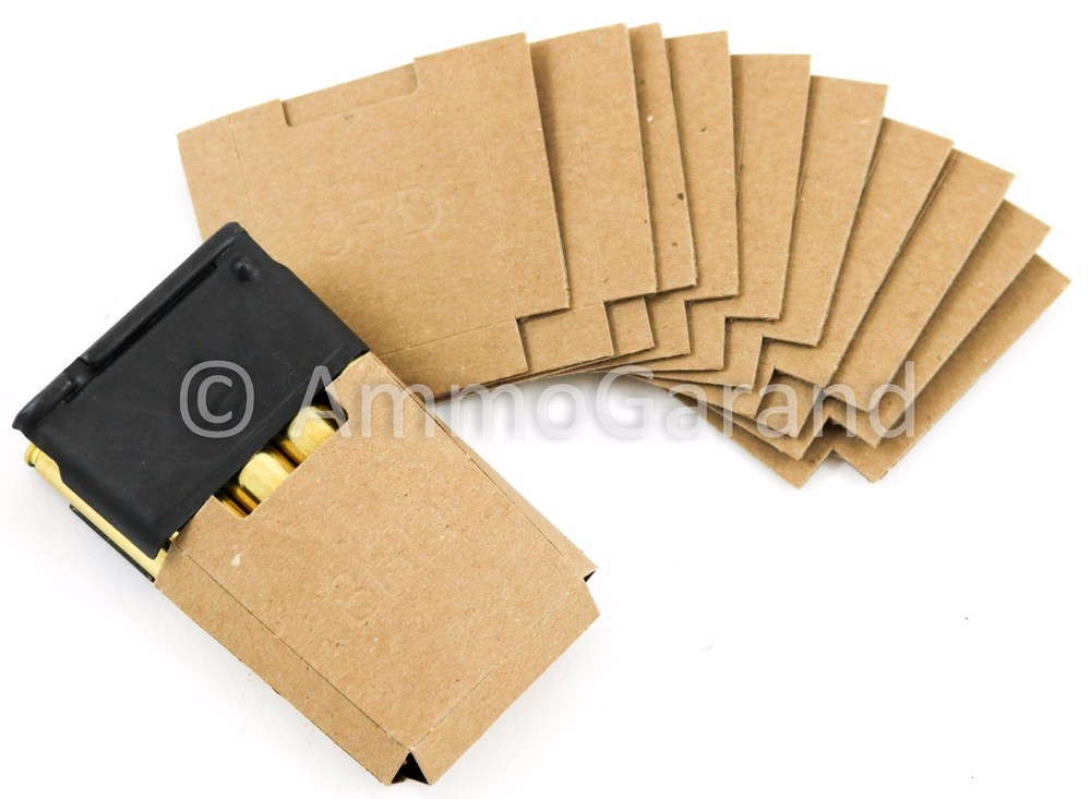 12ea Cardboard Bandoleer Inserts for M1 Garand 8rd Clips USGI UNISSUED