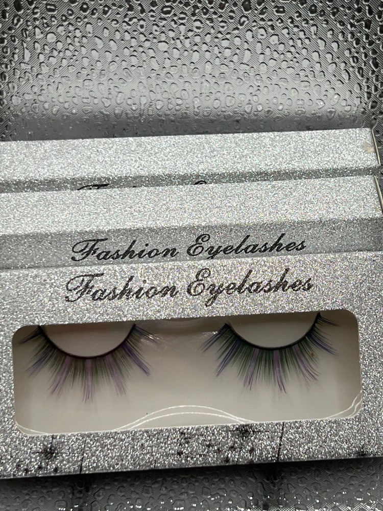 # 3 boxes LONG 3D SYNTHETIC HANDMAD COLORFUL EYELASH