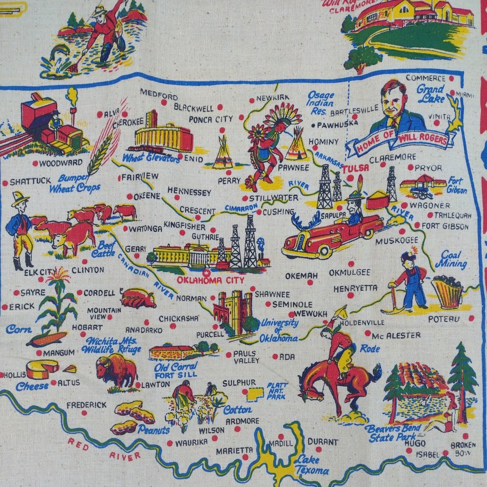 Oklahoma Cactus Cloth Tapestry