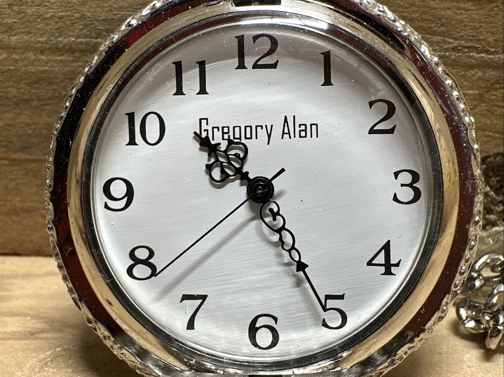 Gregory Allen Quartz Quality Pocketwatch 47mm W/Box B359