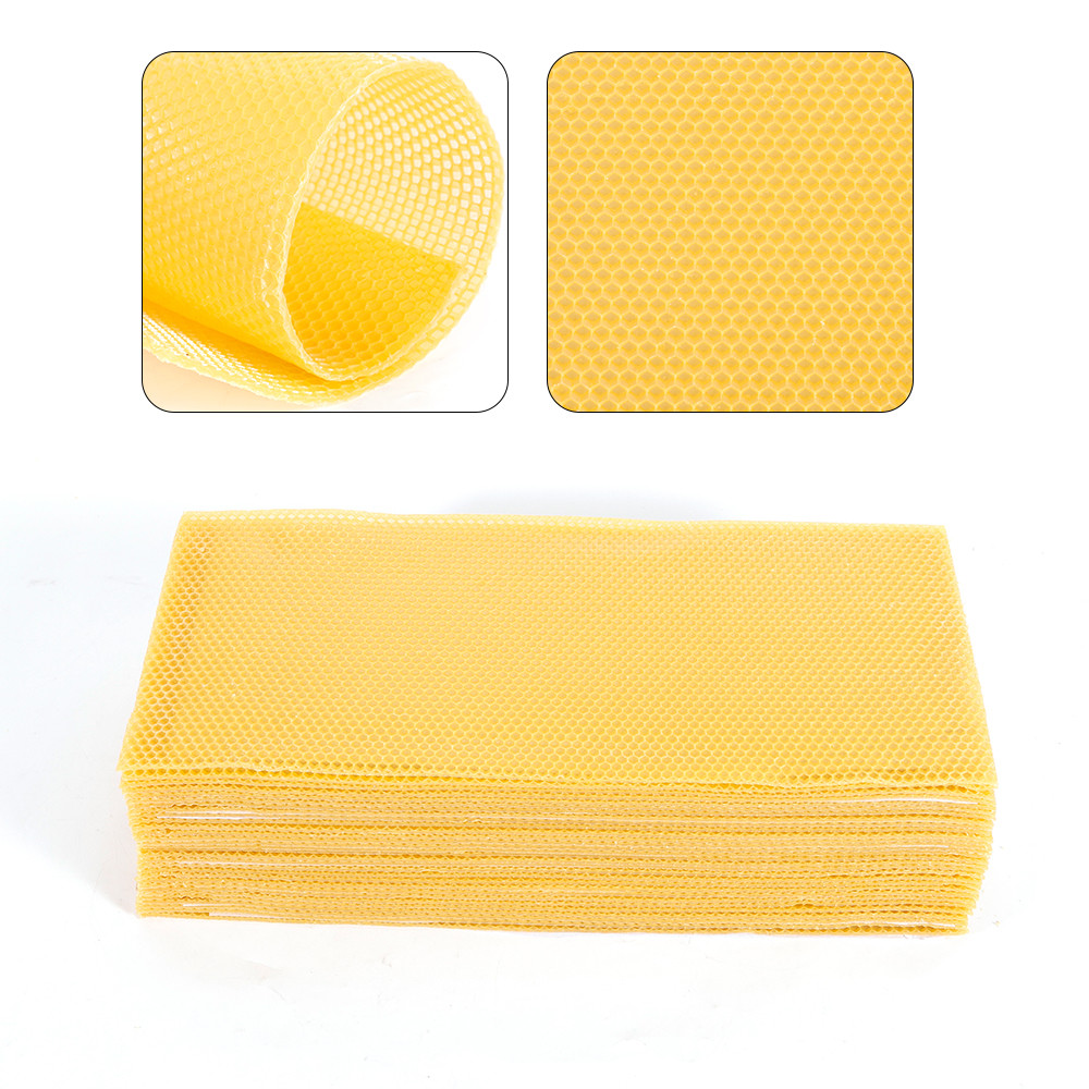 Honeycomb Wax Frames Beekeeping 30Pcs 7.7*16.3" Foundation Honey Bee Hive Tool