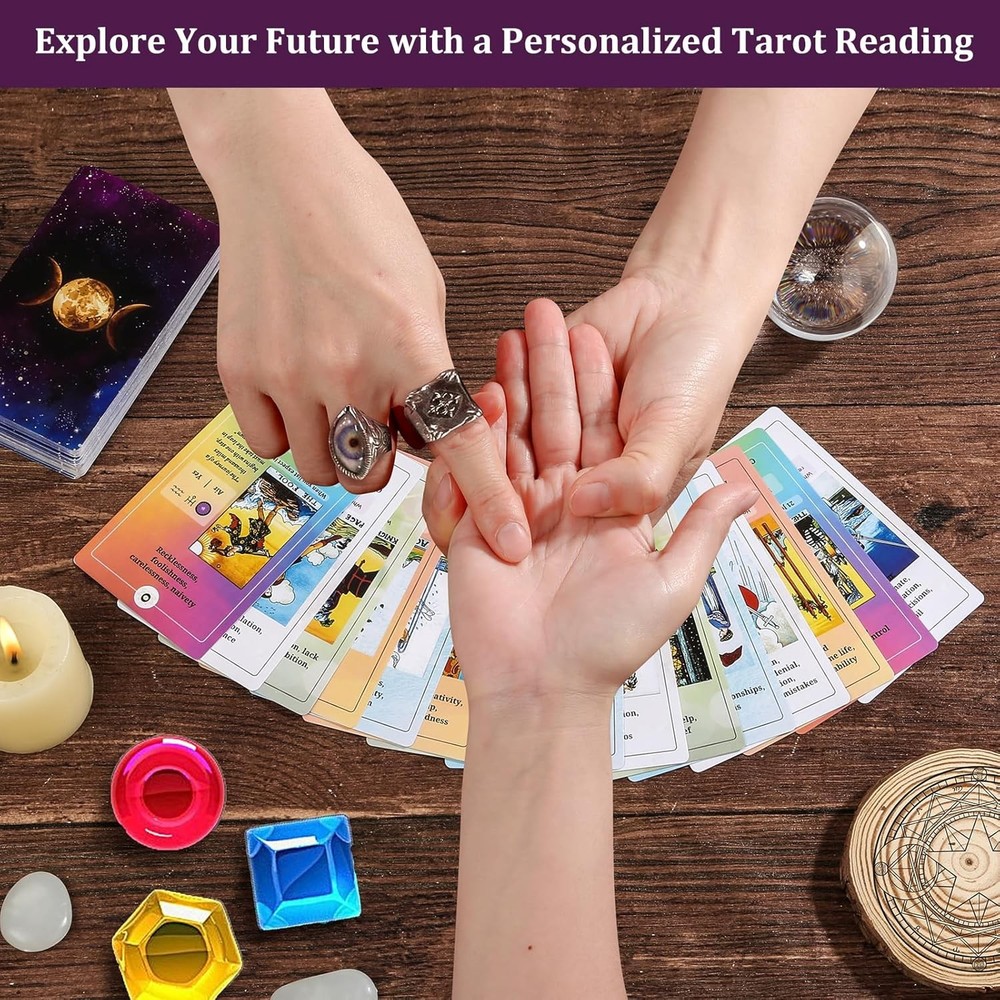 Tarot Cards for Beginners with Guide Book Classic Deck Meanings Printed Learning