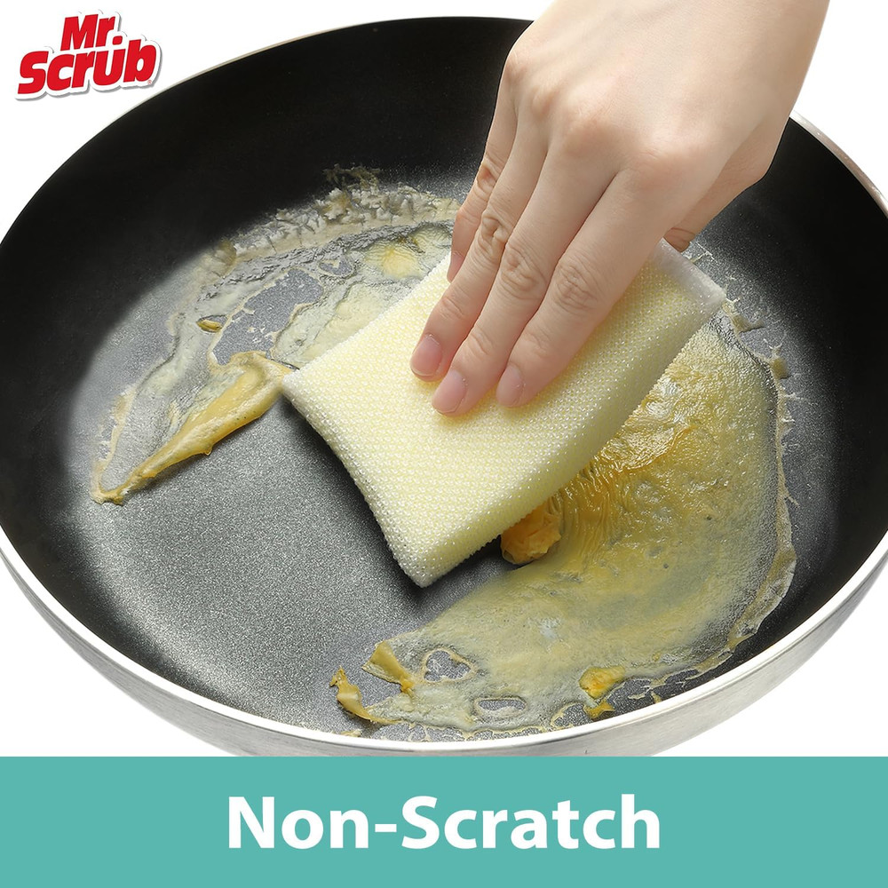 All Purpose Non Scratch Scrub Sponges Pads 12 Pack Reusable Kitchen Cleaning