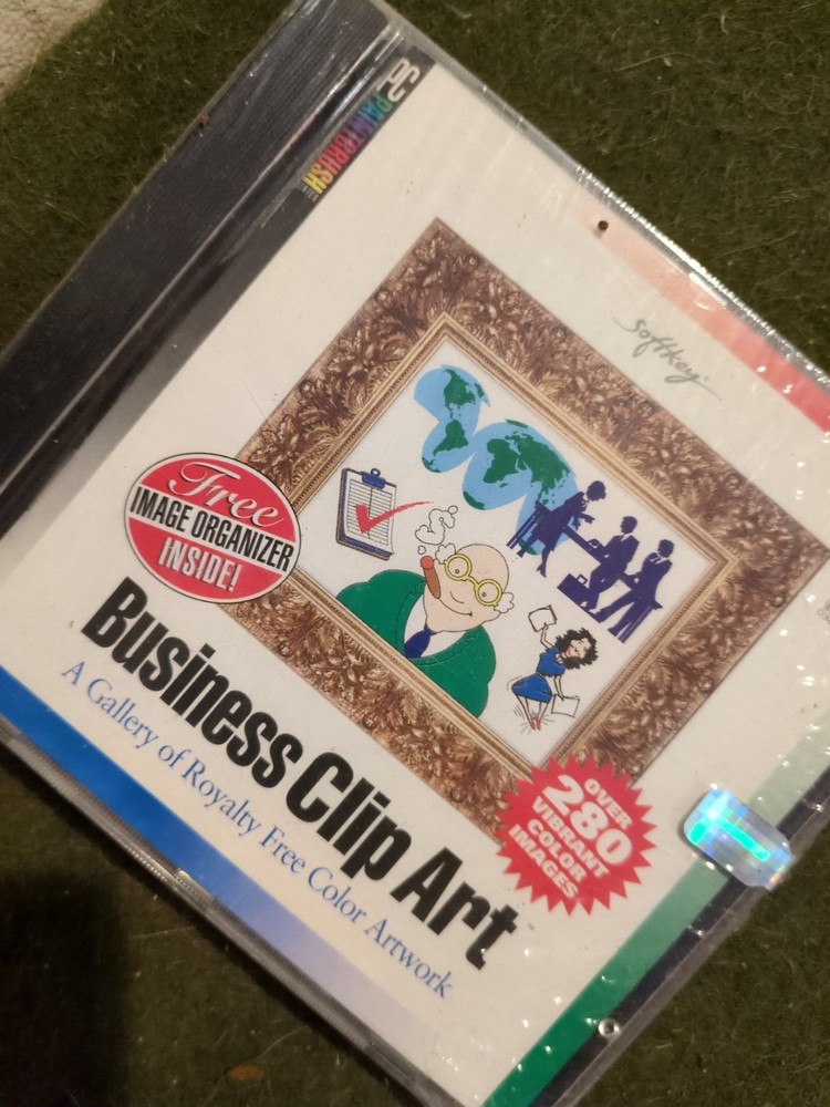 SOFTKEY Business Clip Art Platinum CD-ROM 1994 Microsoft ~ Software Sealed