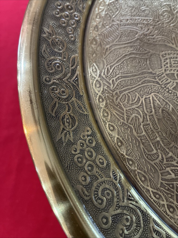Vintage Brass Cake Stand / Israel