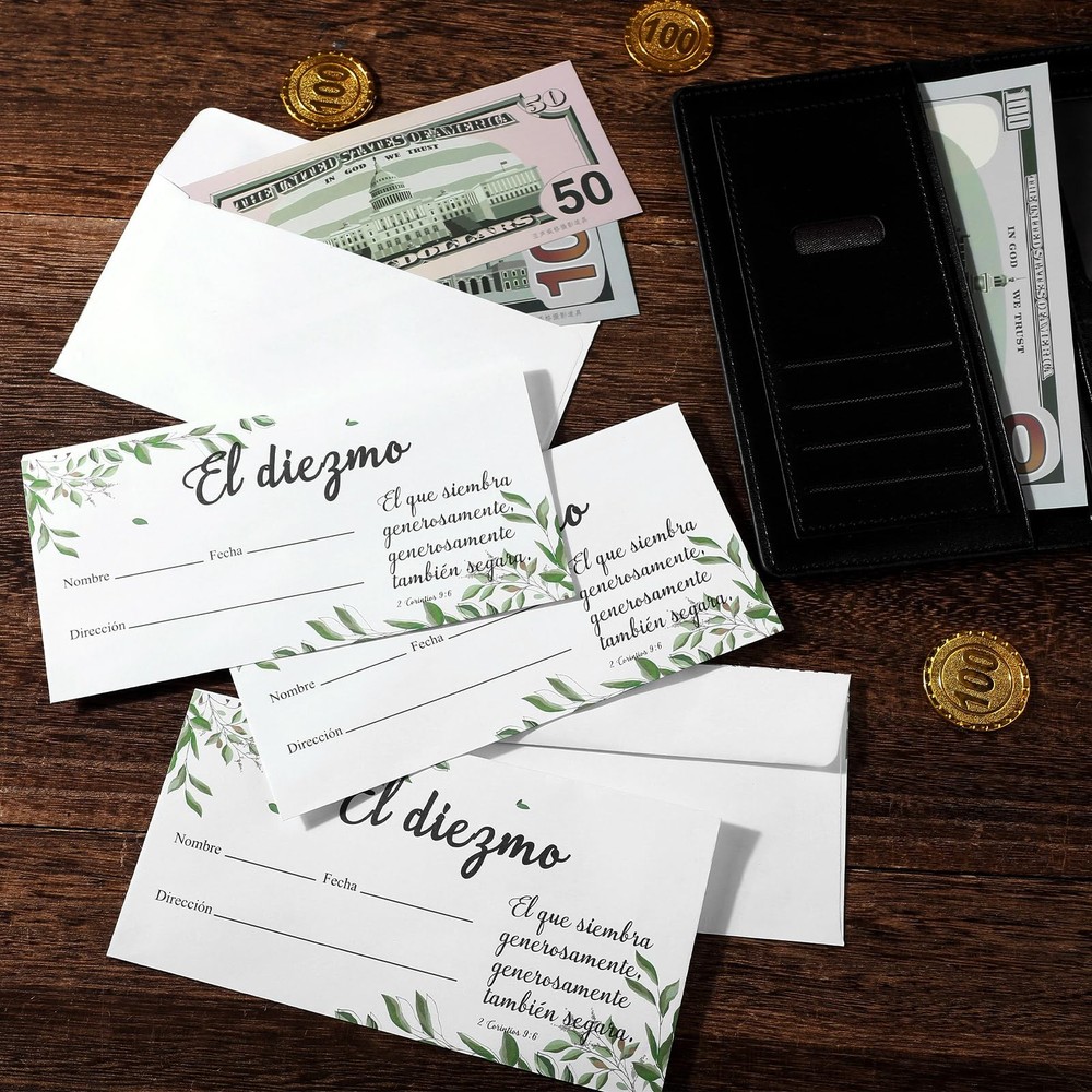 500 Count Spanish Offering Envelopes Tithe Donation Tithes and Offering Envel...