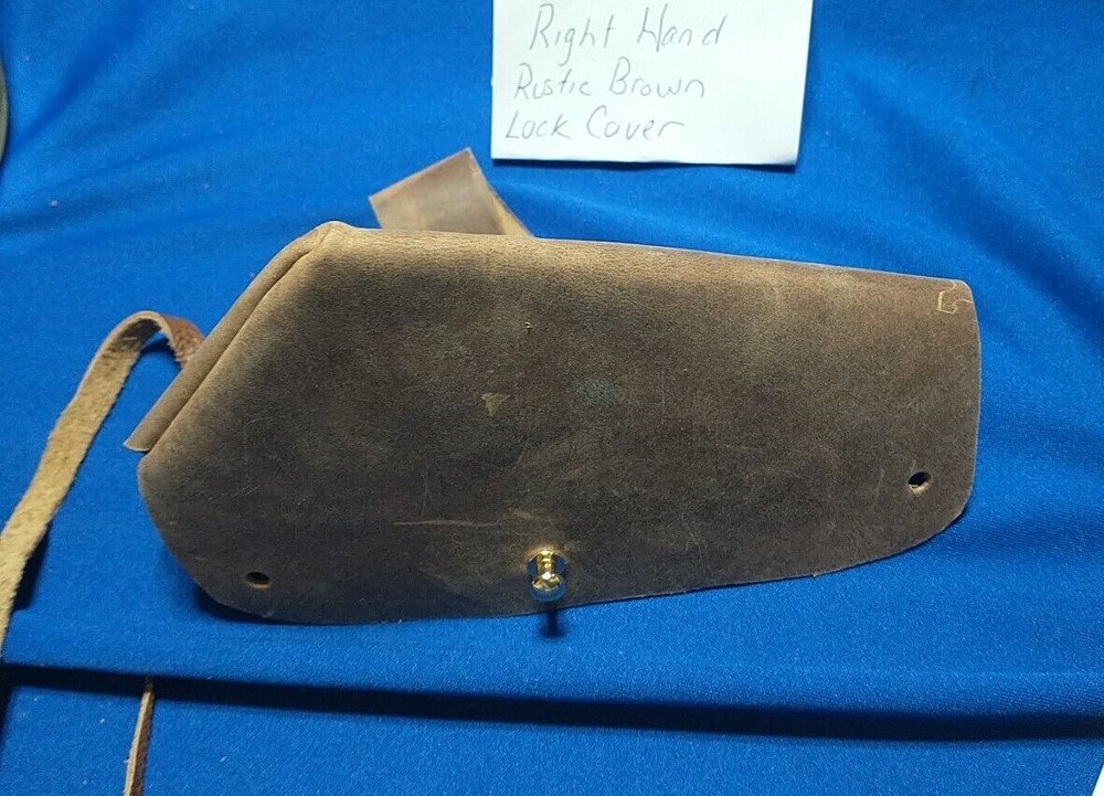 LEATHER LOCK COVER RH FLINTLOCK PERCUSSION MUZZLELOADER CUSTOM MADE BLACK POWDER