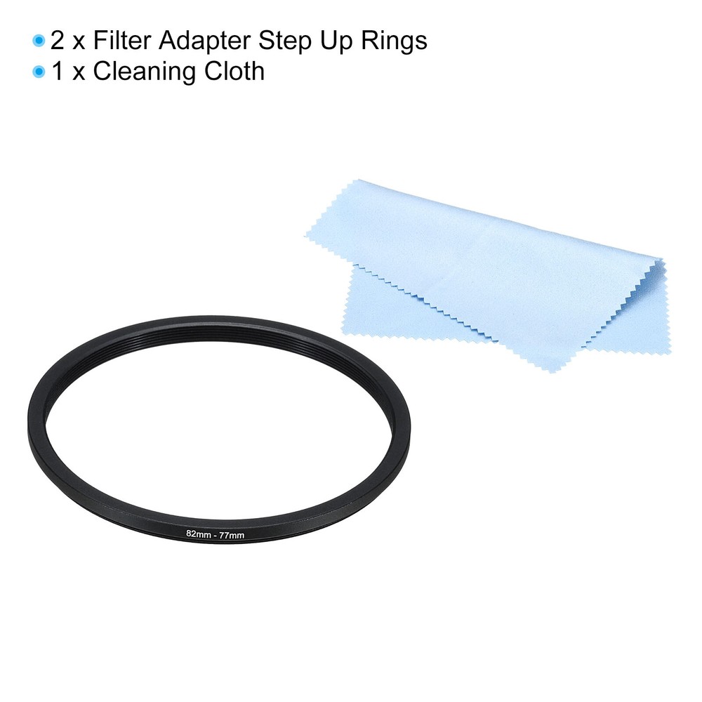 82mm-77mm Step Down Ring Camera Lens Filter Adapter Ring Filter with Cloth
