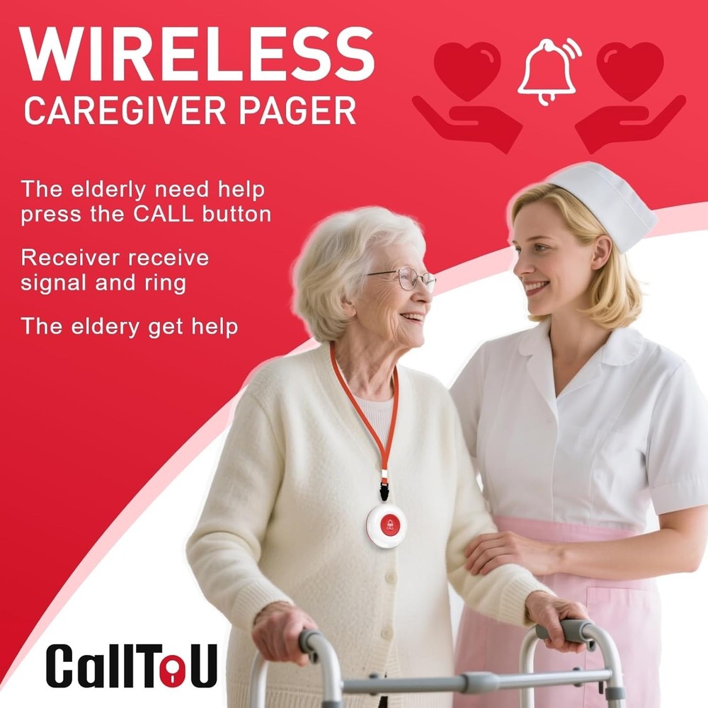 Elderly Call Button Alert | Waterproof Transmitter