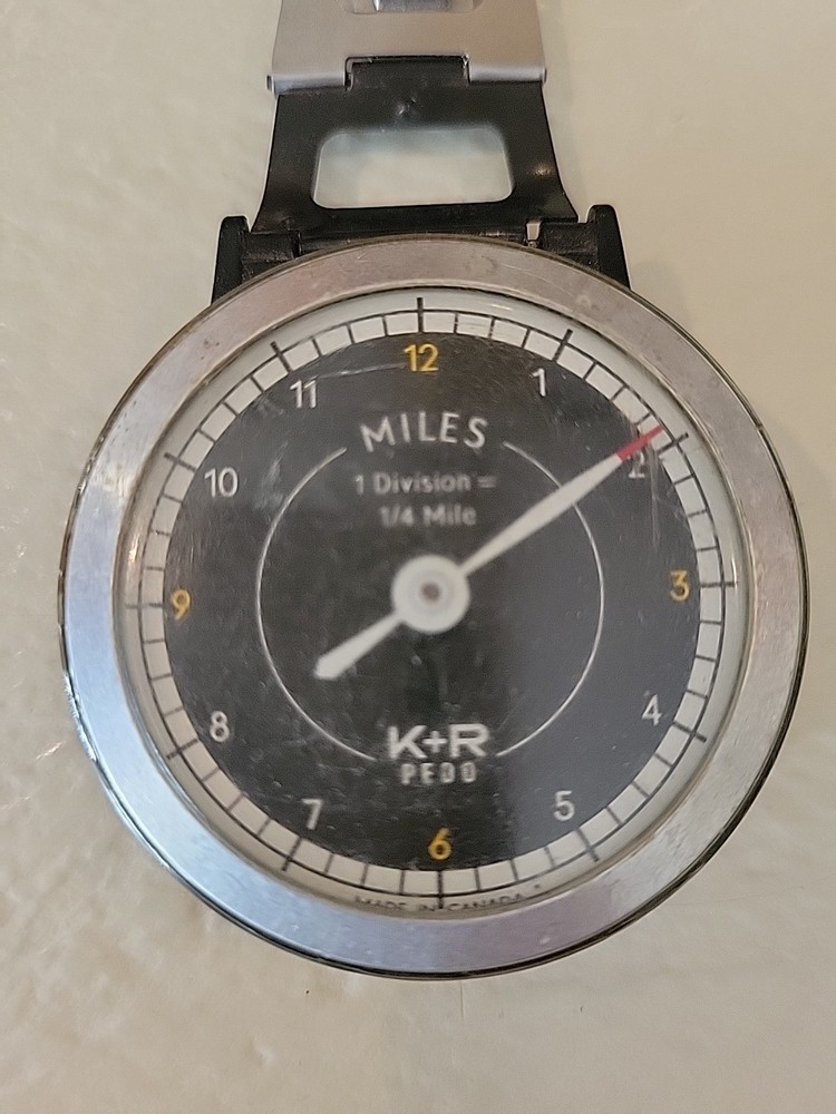Vintage K&R Precise Pedometer with Clip 