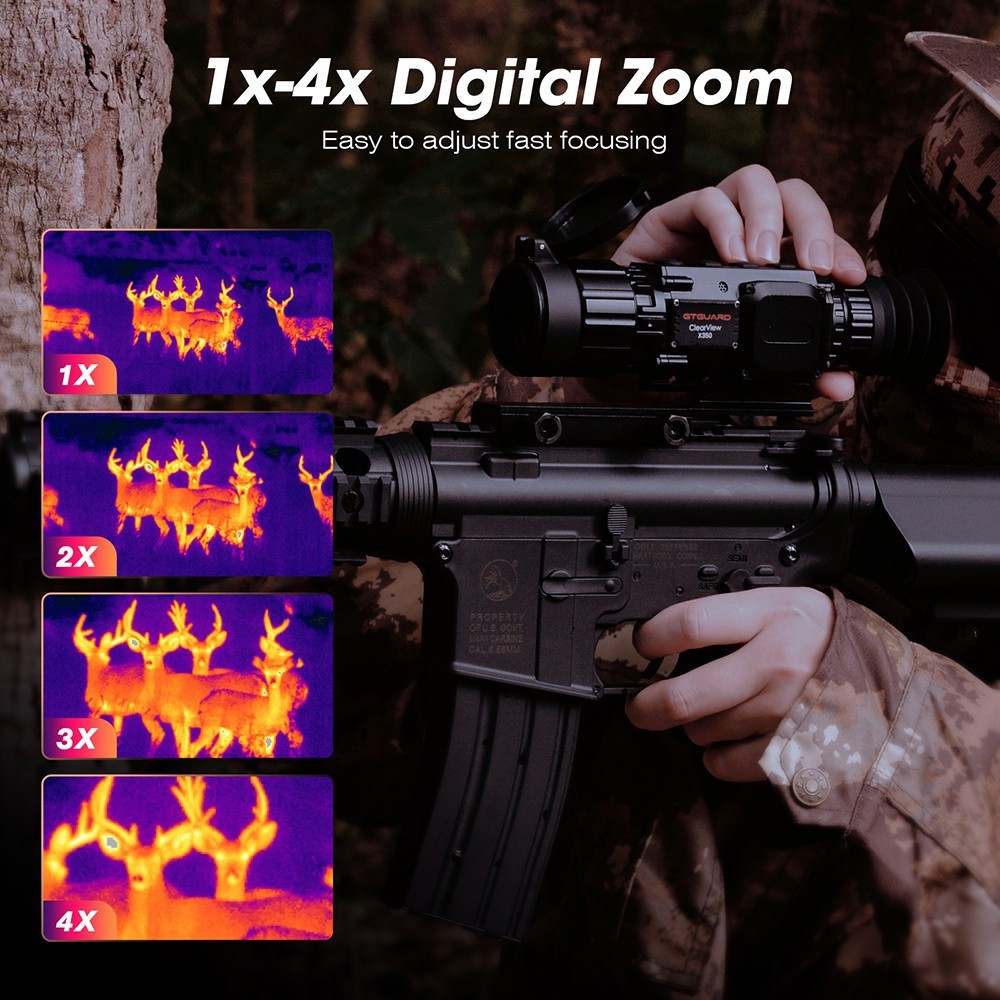 GTGUARD Thermal Scope 384x288 Multi Purpose Mountable Thermal For Rifles Scope