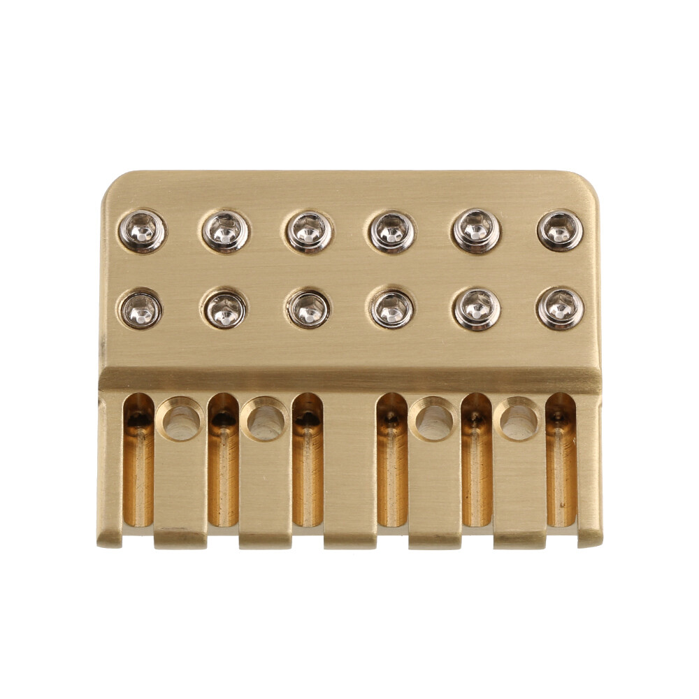 6 String Headless Guitar Bridge Tailpiece & Brass String Lock, Locking Nut