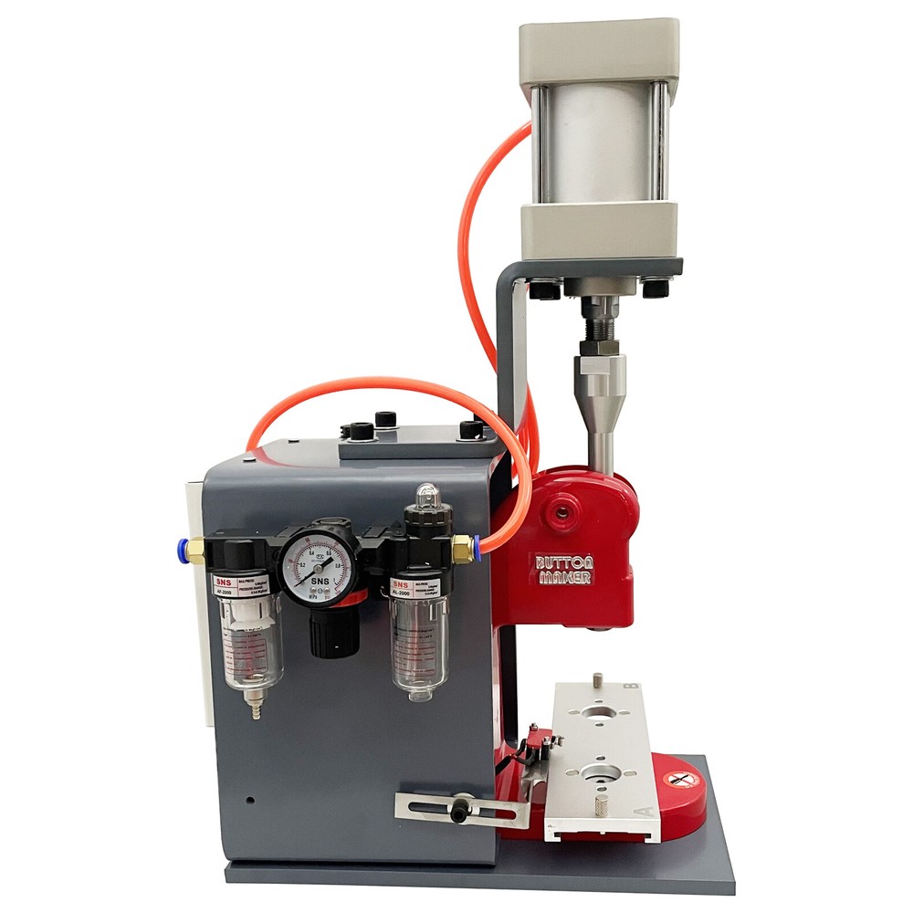 110V Pneumatic Badge Machine Round Rectangular Heart-shaped Badge Maker No Mold