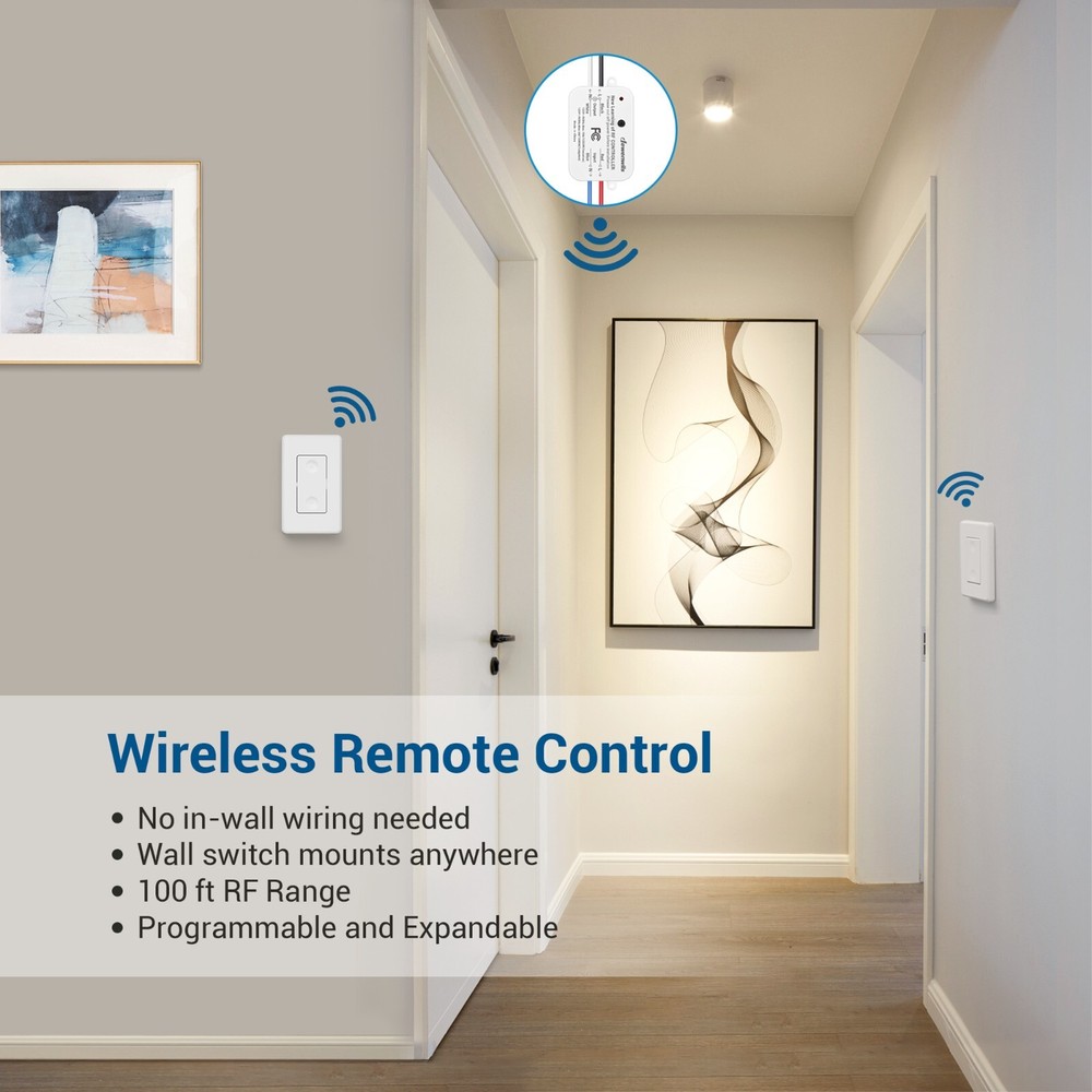 DEWENWILS Wireless Light Wall Switch Remote Control Lighting Fixture Switch