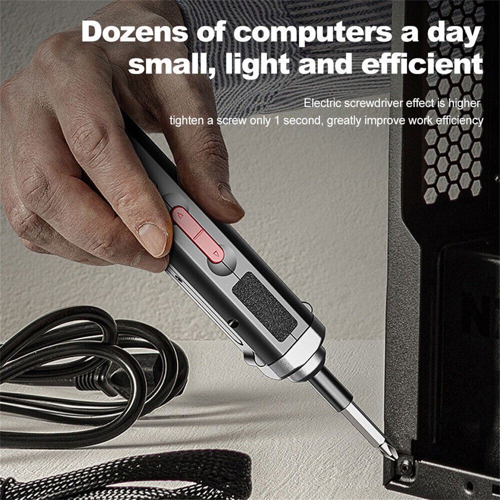 7.8V Mini Rechargeable Cordless Electric Screwdriver Drill Bits Set Power Tool