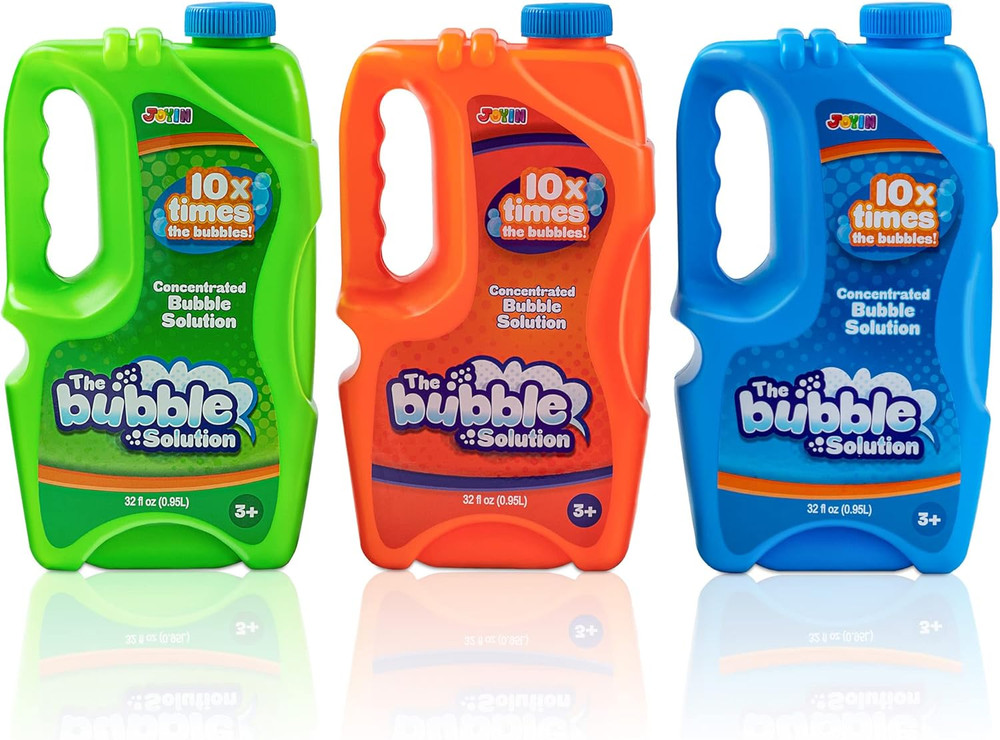 3 Pack 32oz Bubble Concentrate Solution Refill for Machine, Wand and Blower Guns