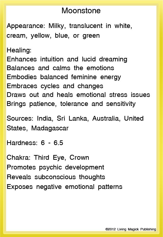 Crystals & Stones Learning Cards - Living Magick Learning Cards - Self Study