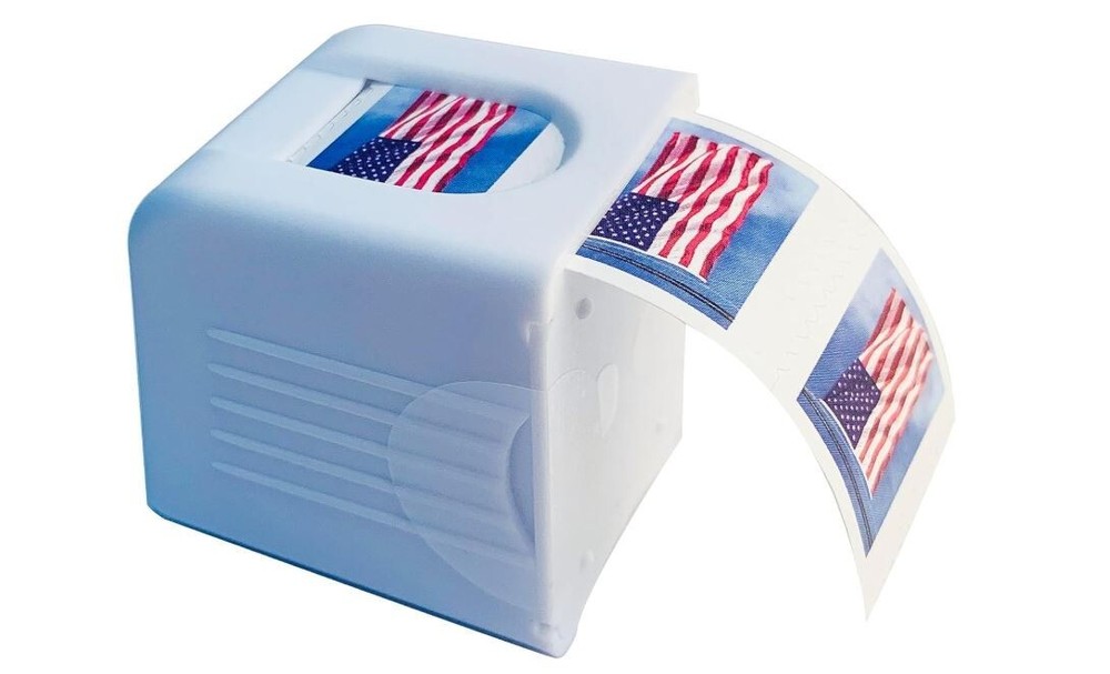 Stamp Roll Dispenser – Compact Postage Stamp Dispenser with Roll Holder