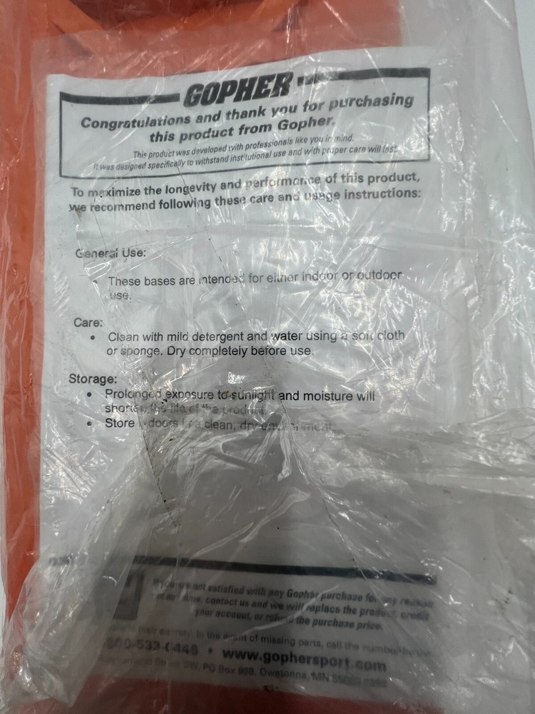 Gopher 42-585 GrateBase Orange Pitcher Mound (P1) Replacement Durable