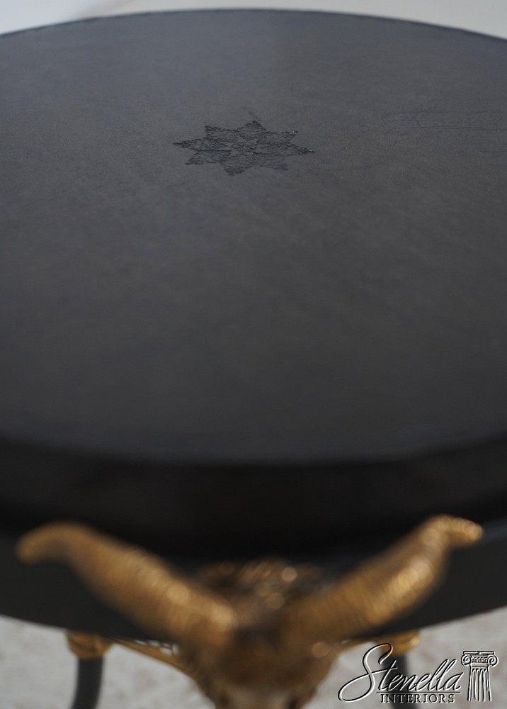 L71892: LABARGE Regency Style Rams Head Round Occasional Table