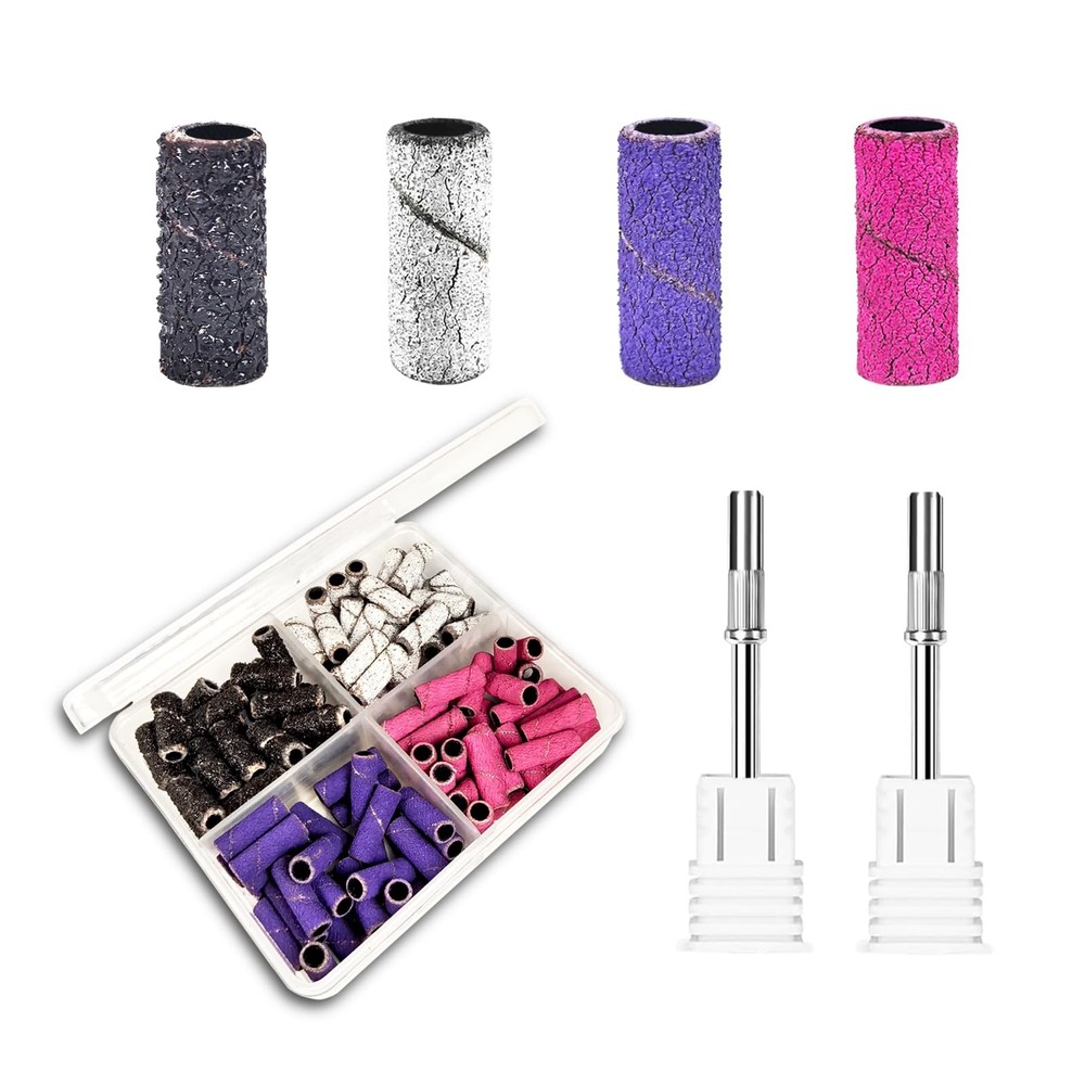 Sanding Bands for Nail Drill Nail Drill Bits Set, Small Sanding Bands with 2