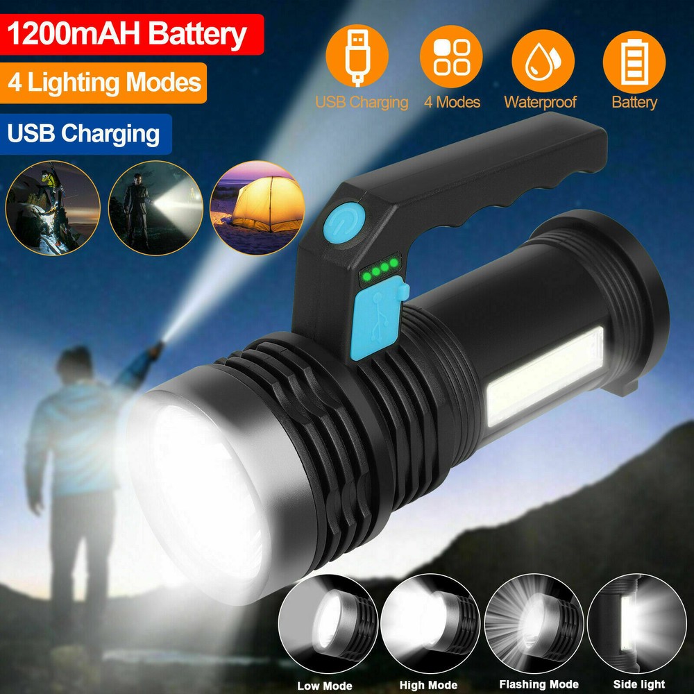 Rechargeable  Searchlight Portable Super Bright Handheld Spotlight Flashlight