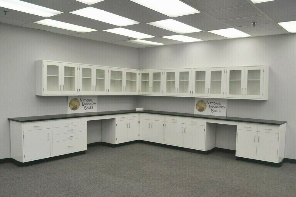 28' BASE 24' WALL Laboratory L Cabinet Group & Countertops / E1-190