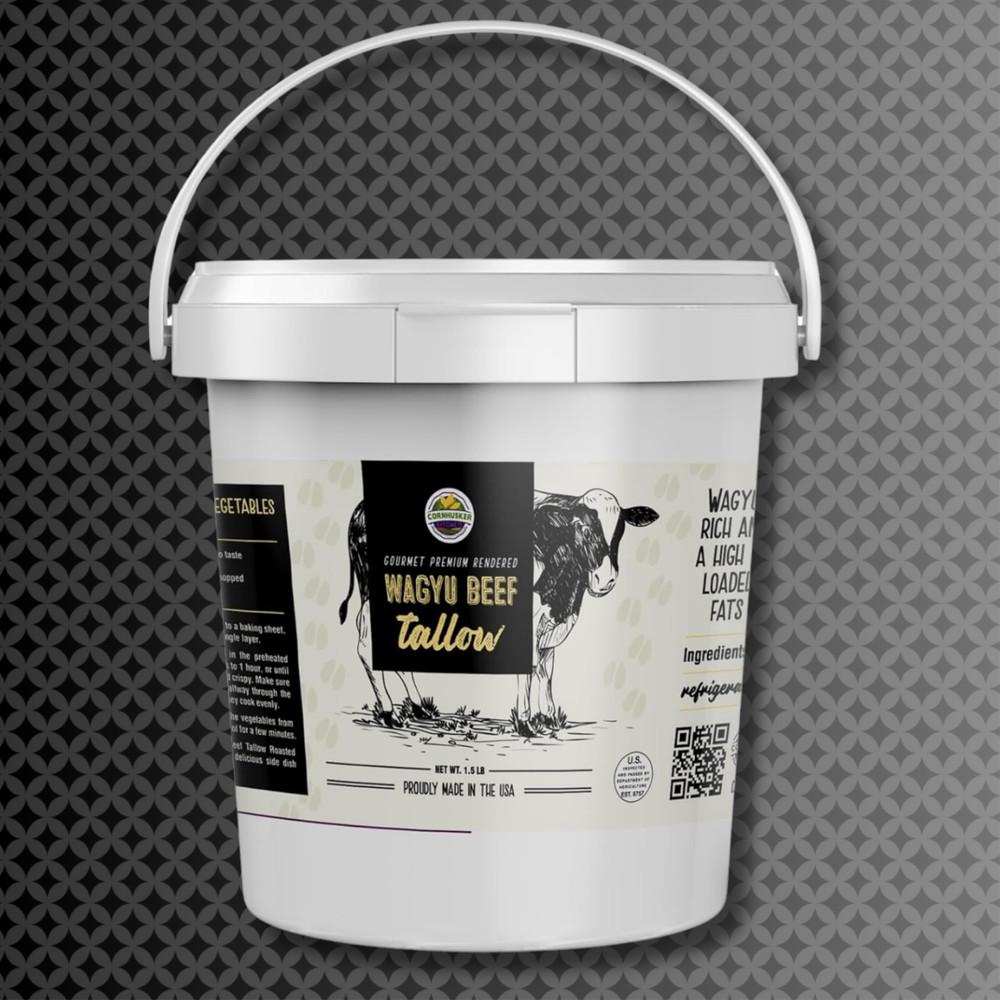 Cornhusker Kitchen Premium Grass-Fed Wagyu Beef Cooking Tallow 49576-BeefTallow