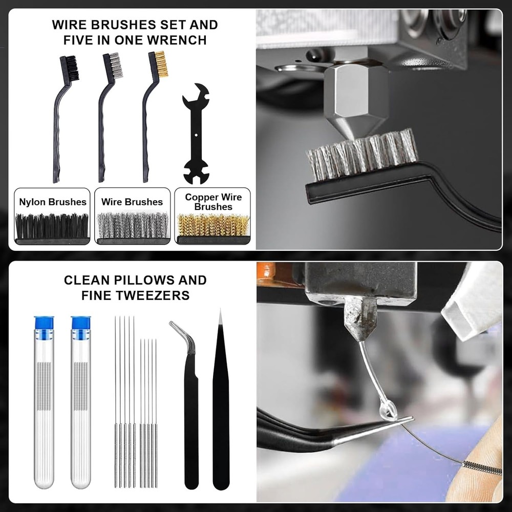 212Pcs 3D Printer Tool Kit W/ 3D Printer Accessories Bring Tool Box Includes