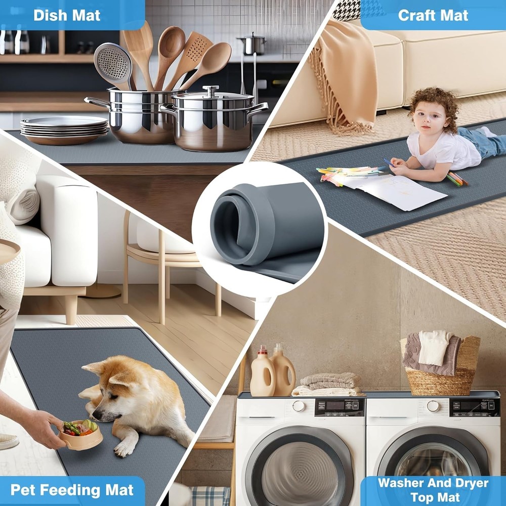 Multi-Functional 51.2'' x 25.6'' Washer Dryer Countertop Protector - Easy Care