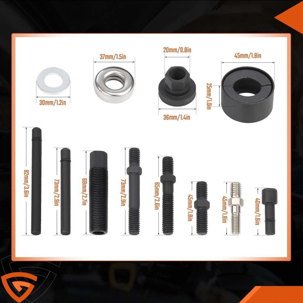 Power Steering Pump Pulley Puller Remover & Alternator Installer Tool Kit US-