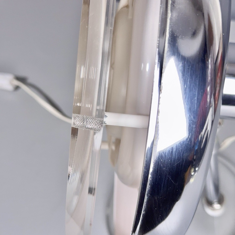 Vintage Gilbert Illuminated Vanity Mirror Lamp Mid Century Chrome Dimmer