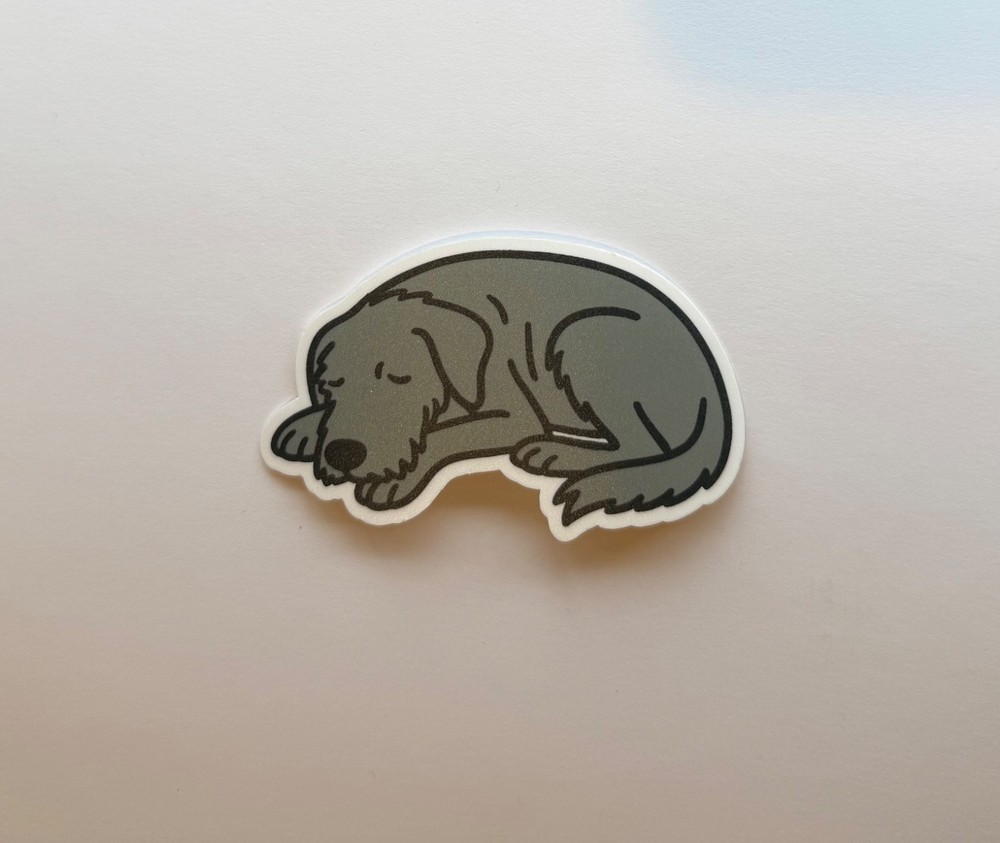 Irish Wolfhound Sleeping Sticker
