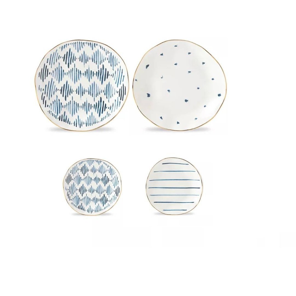 Lenox Blue Bay Custom Dessert Set 8" and 6"