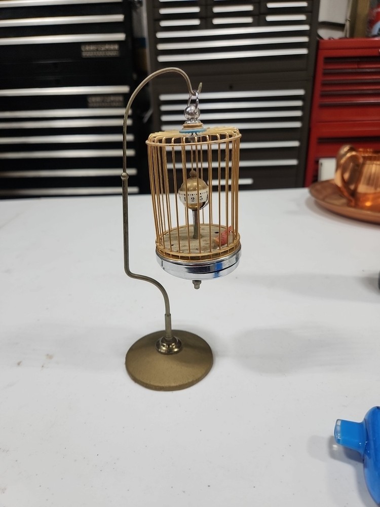 VINTAGE  BIRDCAGE CLOCK