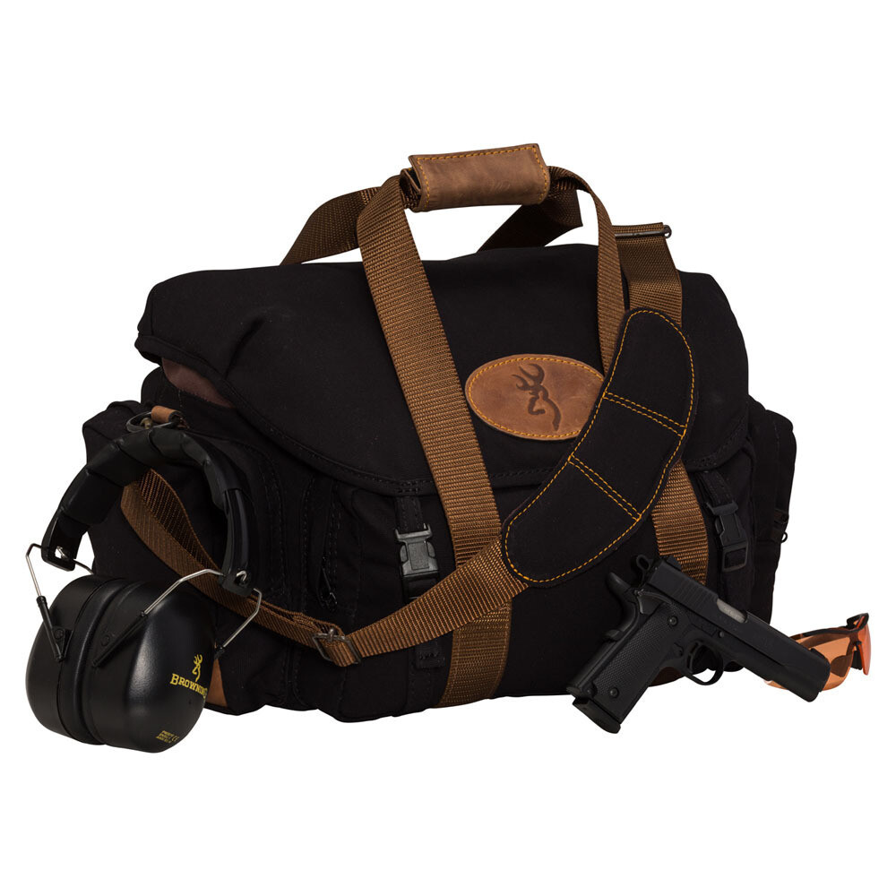 Browning Lona Canvas/Leather Range Bag-Black