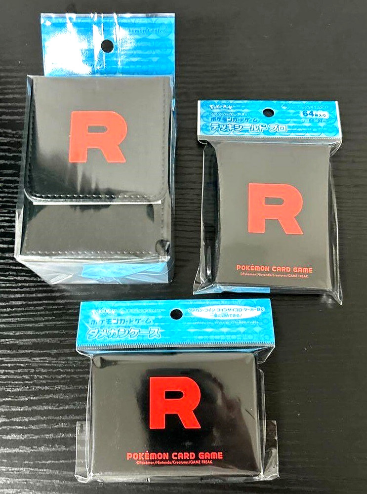 Pokemon Official Deck Shield & Flip Deck Case & Damage Case Team Rocket Japanese
