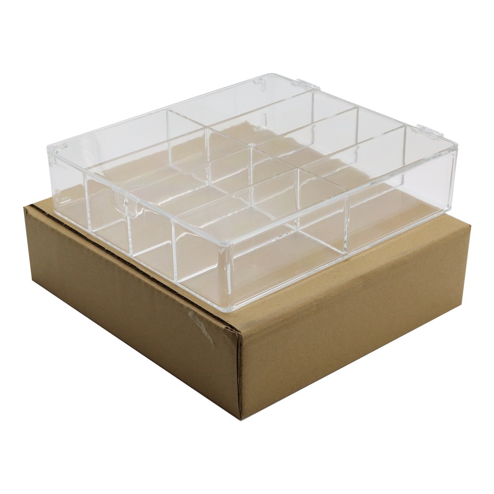 2Pack 1/64 Diecast 8 Car Display Case With Locking Latch Stackable Organizer Box