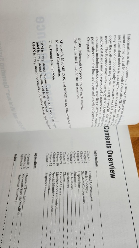 Microsoft Visual C/C++ 7.0 Language Reference Manuals (1991 copyright)