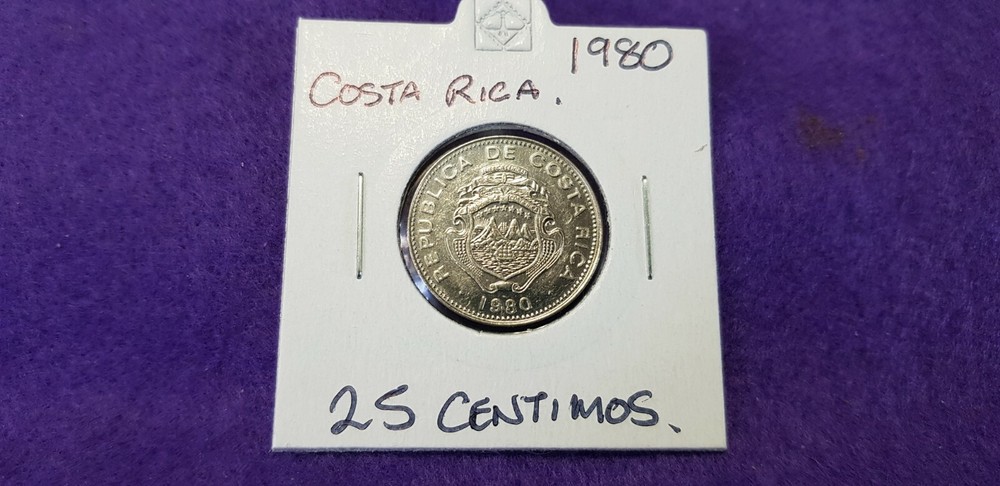 @@@ A SUPERB 1980 COSTA RICA TWENTY FIVE CENTIMOS @@@