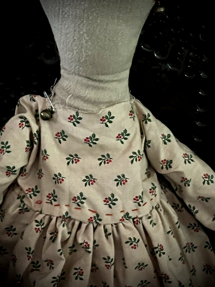 Primitive Christmas Grubby Primitive Distressed Faceless Prairie Rag Doll GP