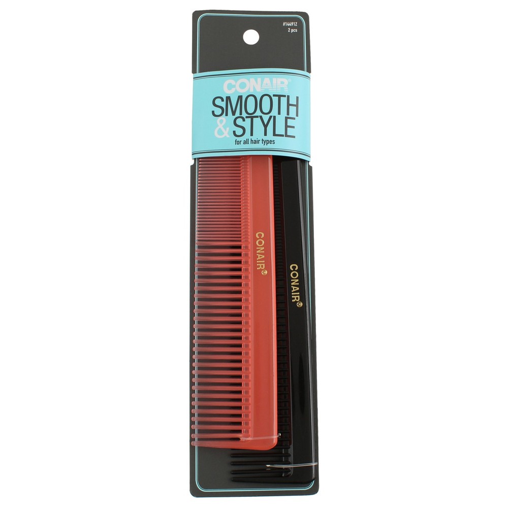 3 Pack Conair Smooth & Style Hair Combs, 2 Ct