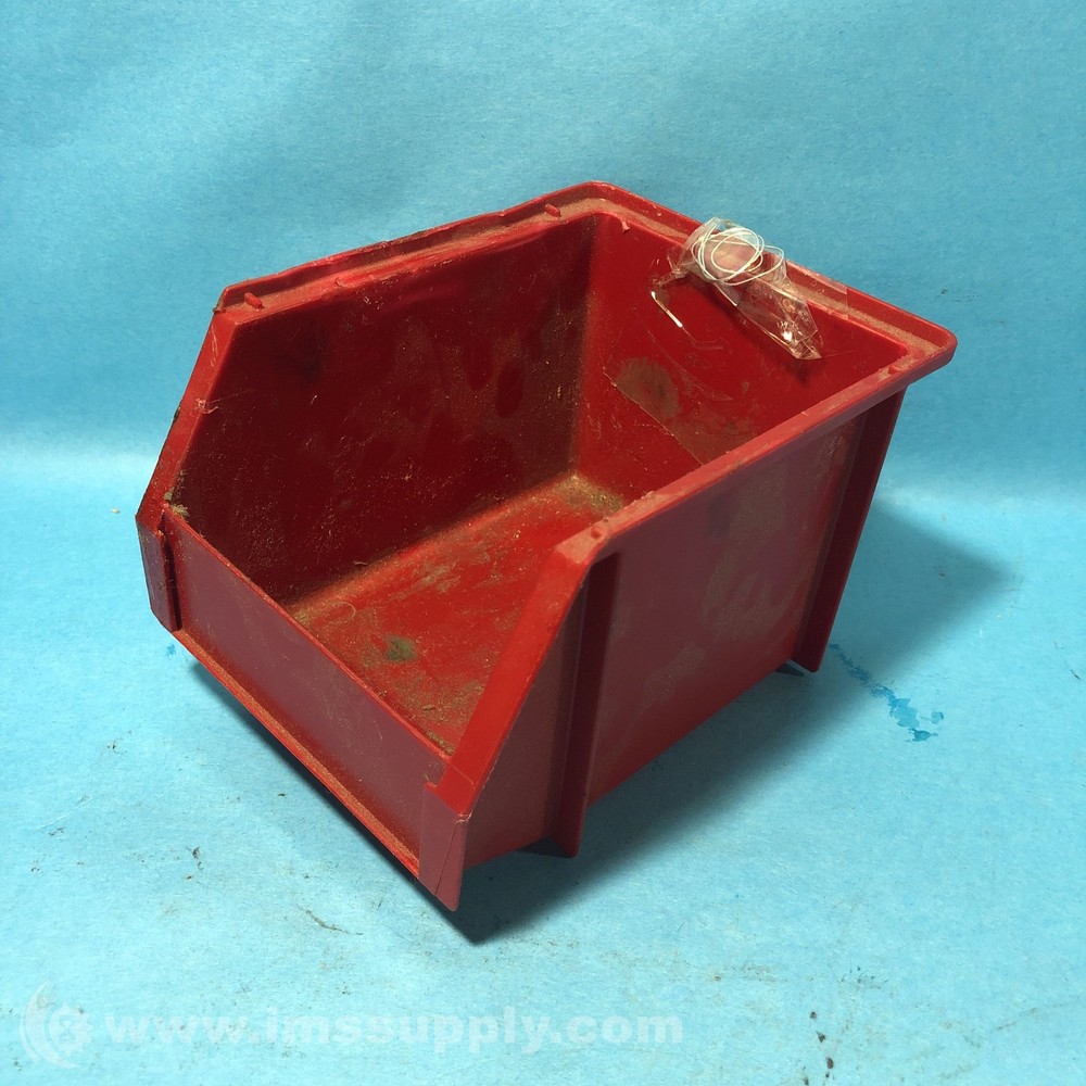 Empak BIN-5 Stack-On Small Parts Storage Organizer Bin, Red USIP
