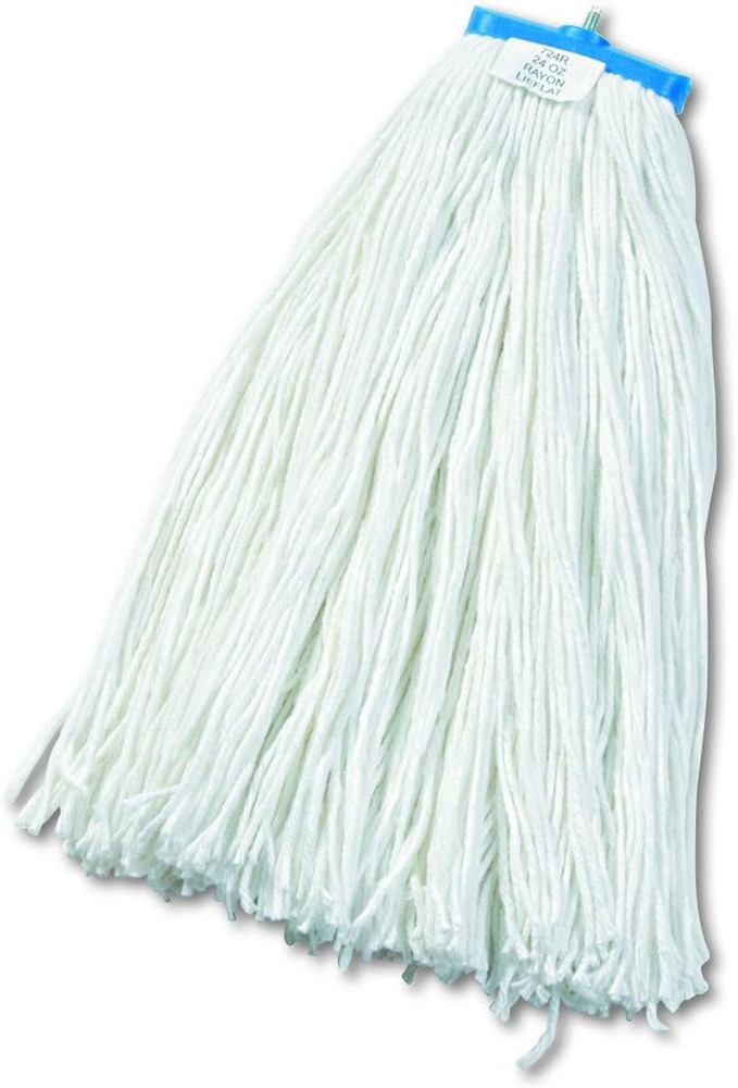 Boardwalk 724REA Cut-End Lie-Flat Wet Mop Head, Rayon, 24Oz, White