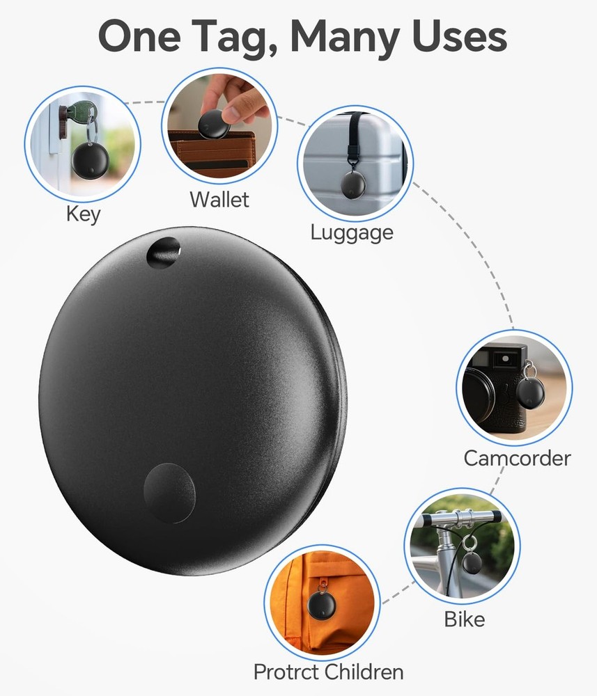Air Tracker Tag IP67 Waterproof Bluetooth Tracker, Keychain Finder, Item Loca...