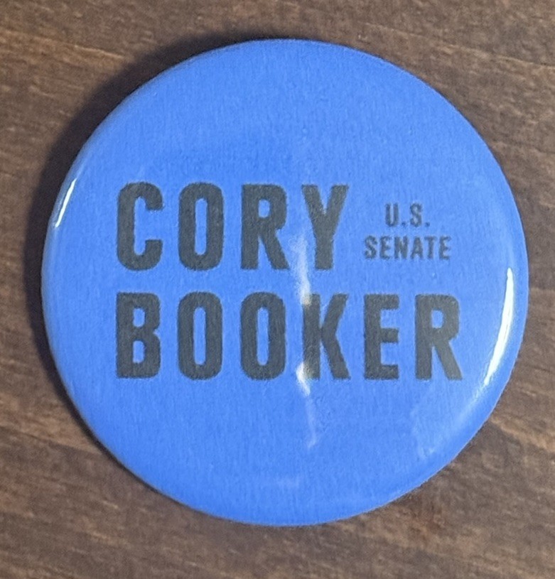 Cory Booker For Senate Button. 2.25inches