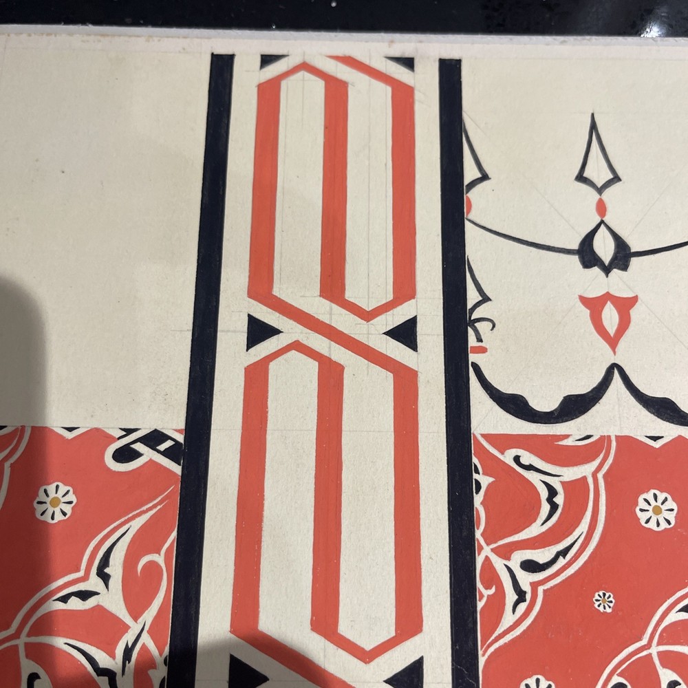 Frederick H Cork Original 1950’s interior architectural design Pattern Turkish