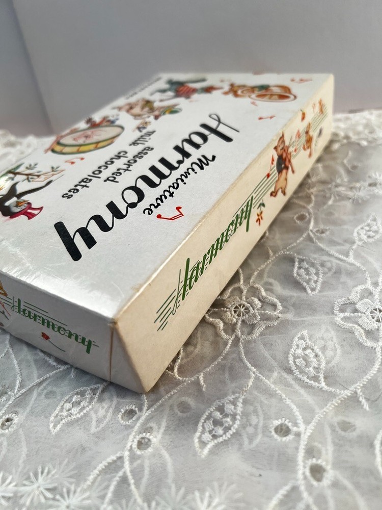 Vintage Candy Box Harmony Miniature Assorted Chocolates Approx 5" x 8" x 2"