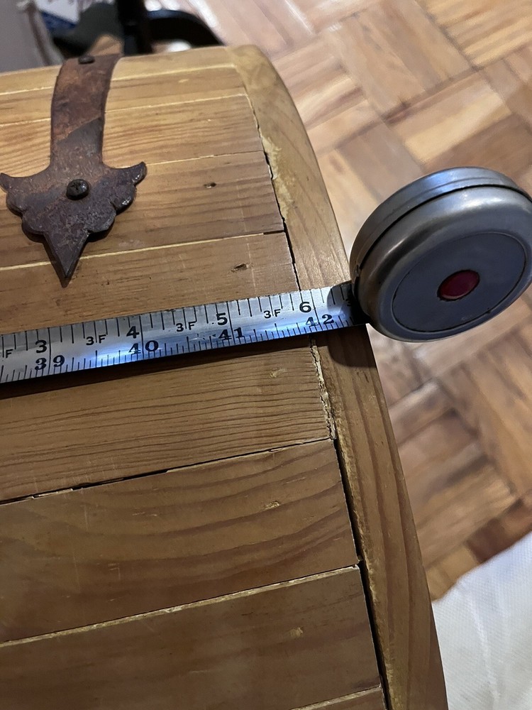 mid century wood barrel Style Bar