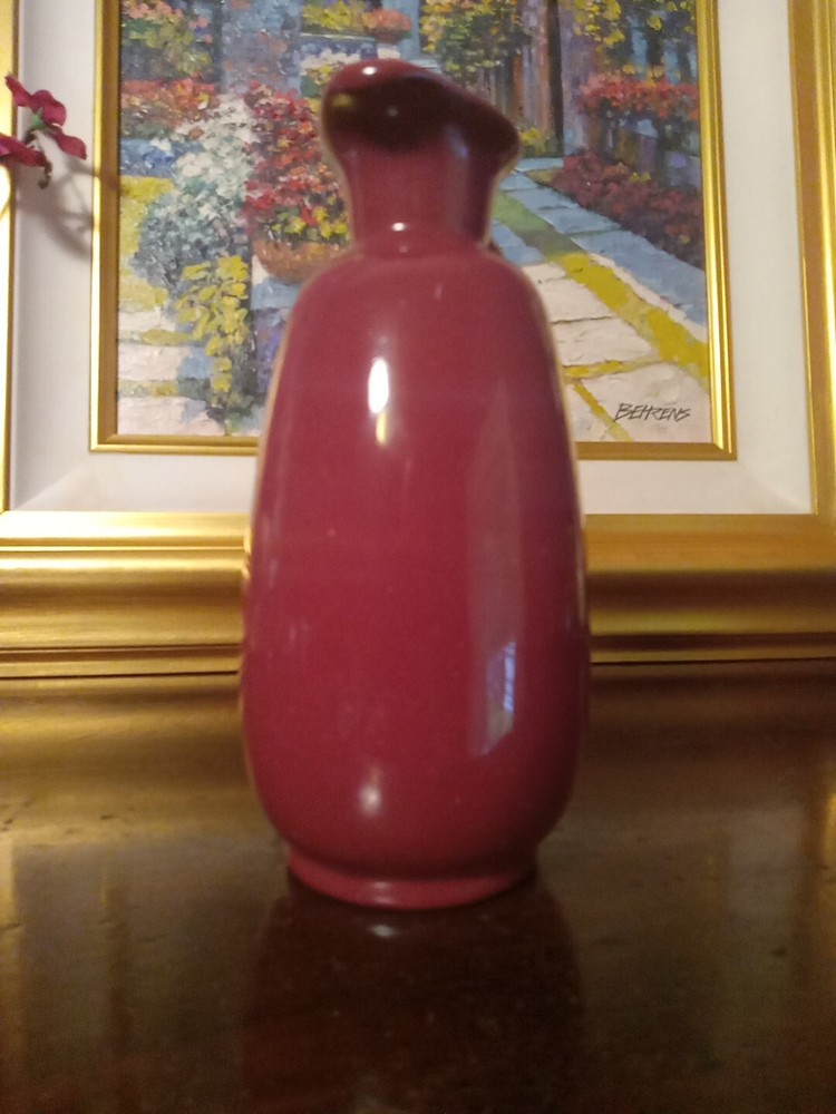 Frankoma Pottery Mauve Pitcher 8" Tall